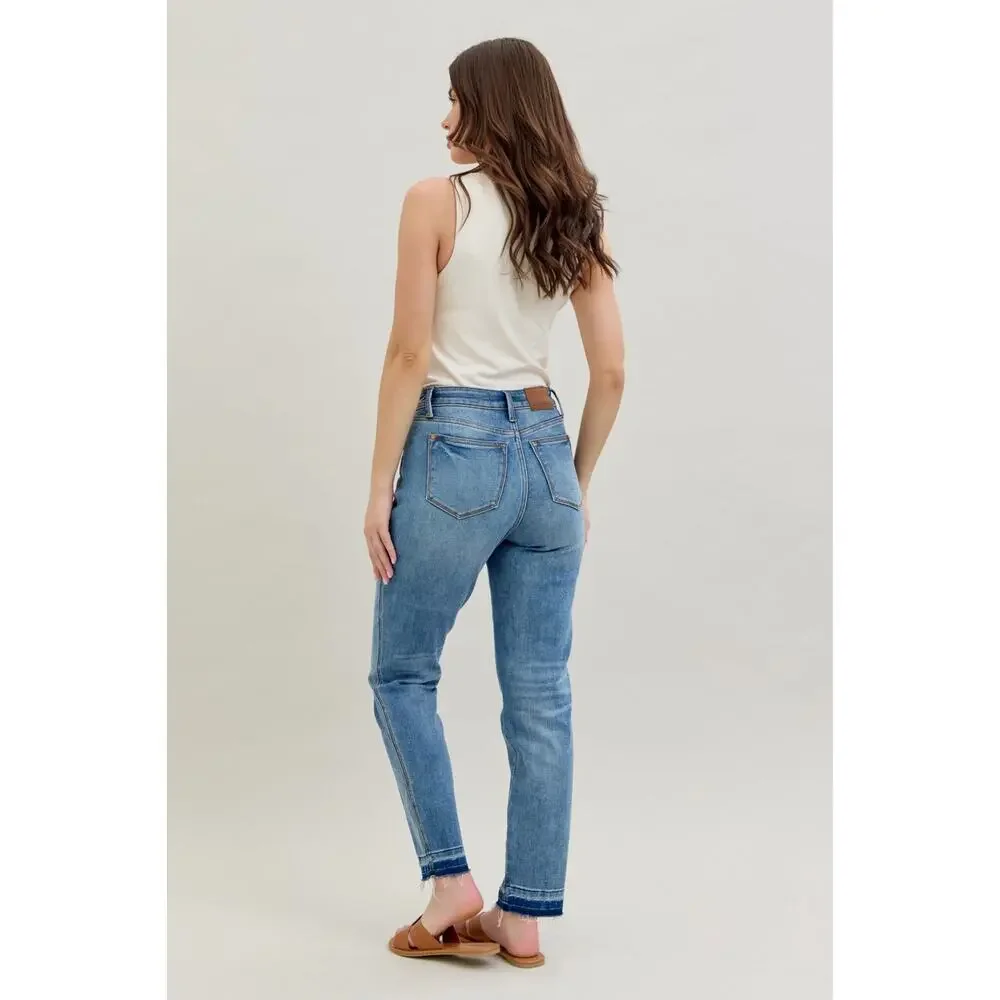Classic High-Rise Straight Leg Jeans - Light Blue - Picture 7 of 13